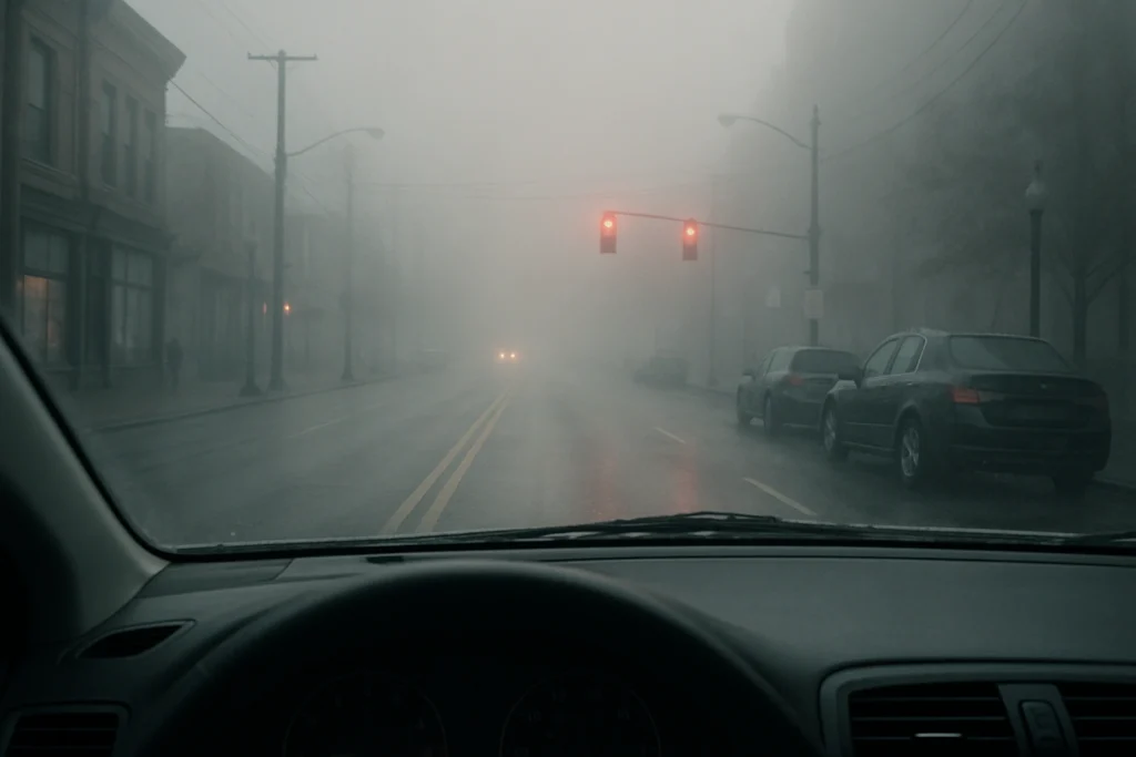 Is Synthetic Training Data the Future of Machine Learning? A highly realistic misty street can be used to train AVs without capturing such scenes from the real world.